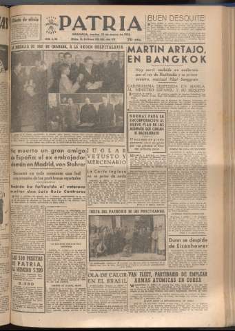 'Patria : diario de Falange Española Tradicionalista y de las J.O.N.S.' - Año XVIII Número 5365 - 1953 marzo 10