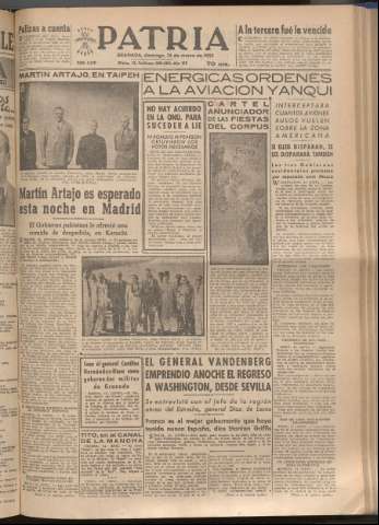 'Patria : diario de Falange Española Tradicionalista y de las J.O.N.S.' - Año XVIII Número 5370 - 1953 marzo 15
