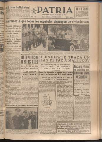 'Patria : diario de Falange Española Tradicionalista y de las J.O.N.S.' - Año XVIII Número 5397 - 1953 abril 17