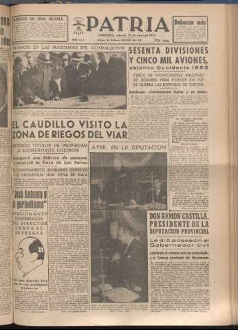 'Patria : diario de Falange Española Tradicionalista y de las J.O.N.S.' - Año XVIII Número 5404 - 1953 abril 25