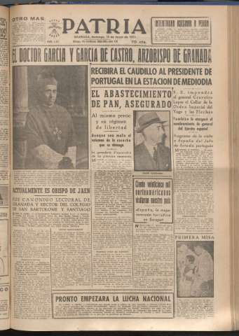 'Patria : diario de Falange Española Tradicionalista y de las J.O.N.S.' - Año XVIII Número 5417 - 1953 mayo 10