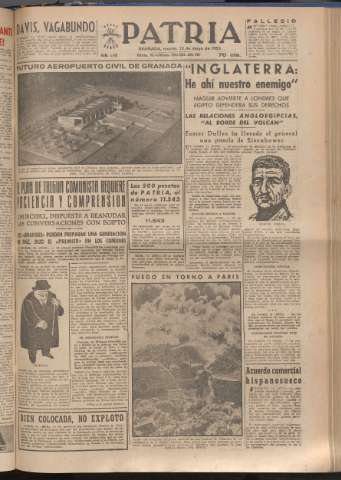 'Patria : diario de Falange Española Tradicionalista y de las J.O.N.S.' - Año XVIII Número 5418 - 1953 mayo 12