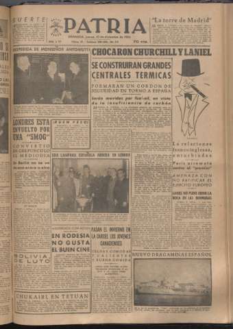 'Patria : diario de Falange Española Tradicionalista y de las J.O.N.S.' - Año XVIII Número 5717 - 1953 diciembre 10