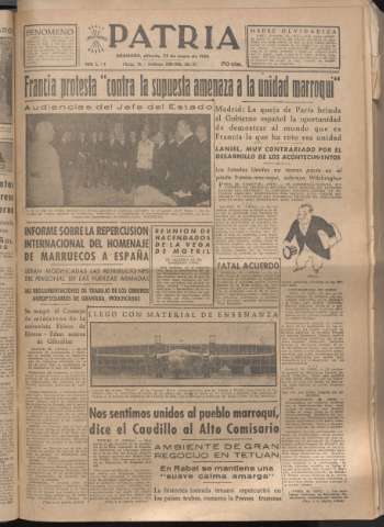 'Patria : diario de Falange Española Tradicionalista y de las J.O.N.S.' - Año XIX Número 5754 - 1954 enero 23