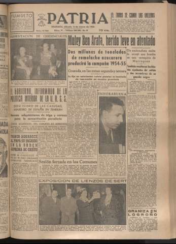 'Patria : diario de Falange Española Tradicionalista y de las J.O.N.S.' - Año XIX Número 5790 - 1954 marzo 6