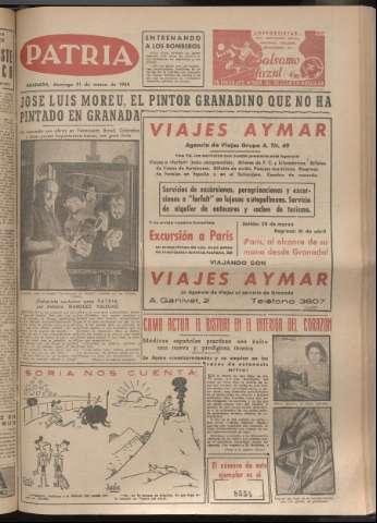 'Patria : diario de Falange Española Tradicionalista y de las J.O.N.S.' - Año XIX Número 5803 - 1954 marzo 21