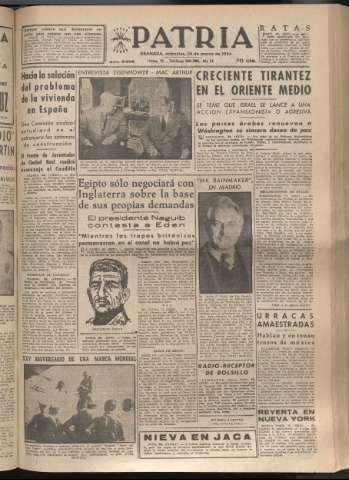 'Patria : diario de Falange Española Tradicionalista y de las J.O.N.S.' - Año XIX Número 5805 - 1954 marzo 24