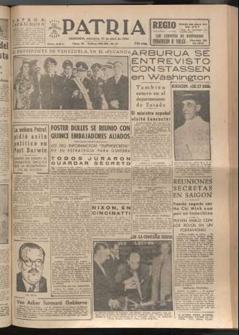 'Patria : diario de Falange Española Tradicionalista y de las J.O.N.S.' - Año XIX Número 5817 - 1954 abril 21