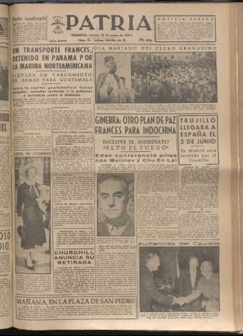 'Patria : diario de Falange Española Tradicionalista y de las J.O.N.S.' - Año XIX Número 5849 - 1954 mayo 28