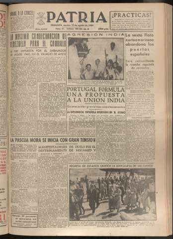 'Patria : diario de Falange Española Tradicionalista y de las J.O.N.S.' - Año XIX Número 5912 - 1954 agosto 10