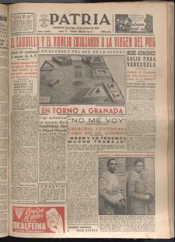 'Patria : diario de Falange Española Tradicionalista y de las J.O.N.S.' - Año XIX Número 5964 - 1954 octubre 10