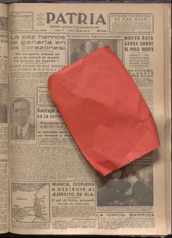 'Patria : diario de Falange Española Tradicionalista y de las J.O.N.S.' - Año XIX Número 5996 - 1954 noviembre 17