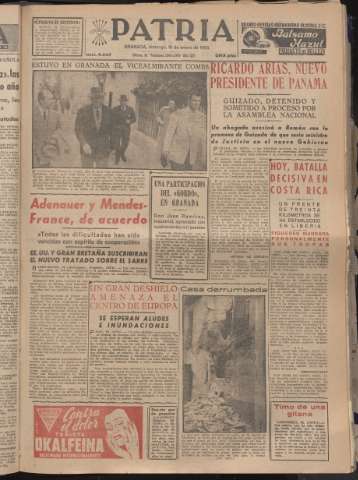 'Patria : diario de Falange Española Tradicionalista y de las J.O.N.S.' - Año XX Número 6047 - 1955 enero 16