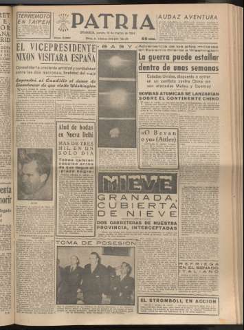 'Patria : diario de Falange Española Tradicionalista y de las J.O.N.S.' - Año XX Número 6091 - 1955 marzo 10