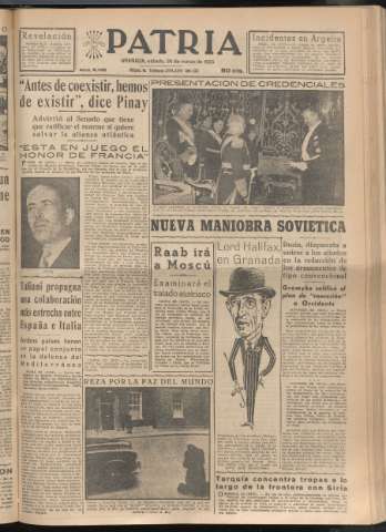 'Patria : diario de Falange Española Tradicionalista y de las J.O.N.S.' - Año XX Número 6105 - 1955 marzo 26