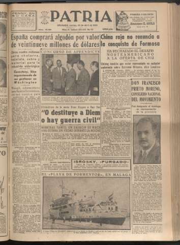 'Patria : diario de Falange Española Tradicionalista y de las J.O.N.S.' - Año XX Número 6130 - 1955 abril 26