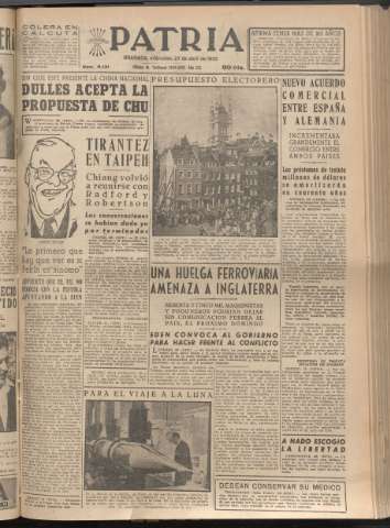 'Patria : diario de Falange Española Tradicionalista y de las J.O.N.S.' - Año XX Número 6131 - 1955 abril 27