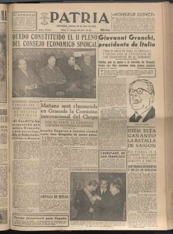 'Patria : diario de Falange Española Tradicionalista y de las J.O.N.S.' - Año XX Número 6134 - 1955 abril 30