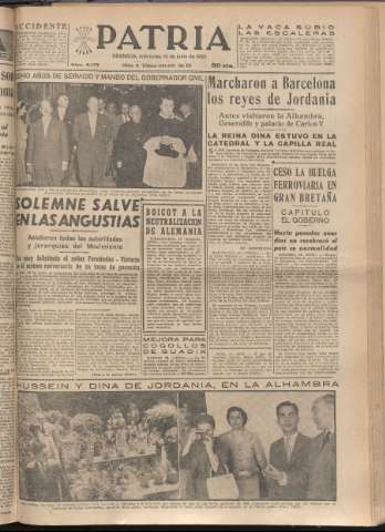 'Patria : diario de Falange Española Tradicionalista y de las J.O.N.S.' - Año XX Número 6173 - 1955 junio 15