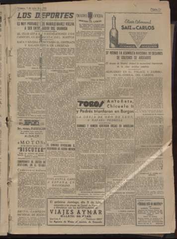 'Patria : diario de Falange Española Tradicionalista y de las J.O.N.S.' - Año XX Número 6186 - 1955 julio 2