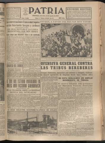 'Patria : diario de Falange Española Tradicionalista y de las J.O.N.S.' - Año XX Número 6221 - 1955 agosto 24