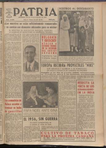 'Patria : diario de Falange Española Tradicionalista y de las J.O.N.S.' - Año XX Número 6329 - 1955 diciembre 30