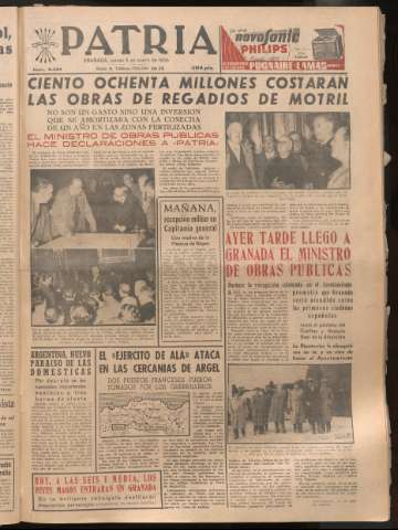 'Patria : diario de Falange Española Tradicionalista y de las J.O.N.S.' - Año XXI Número 6334 - 1956 enero 5
