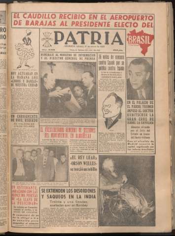 'Patria : diario de Falange Española Tradicionalista y de las J.O.N.S.' - Año XXI Número 6348 - 1956 enero 21