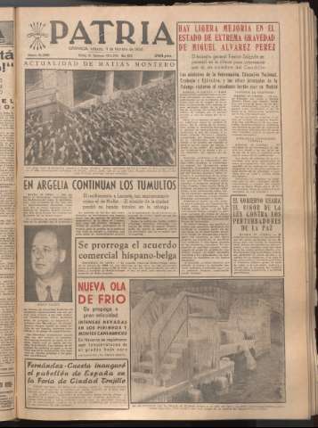 'Patria : diario de Falange Española Tradicionalista y de las J.O.N.S.' - Año XXI Número 6366 - 1956 febrero 11