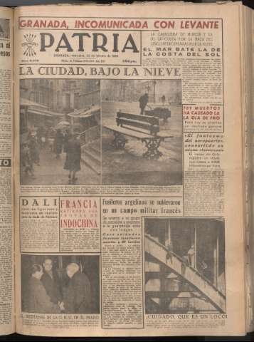 'Patria : diario de Falange Española Tradicionalista y de las J.O.N.S.' - Año XXI Número 6375 - 1956 febrero 22