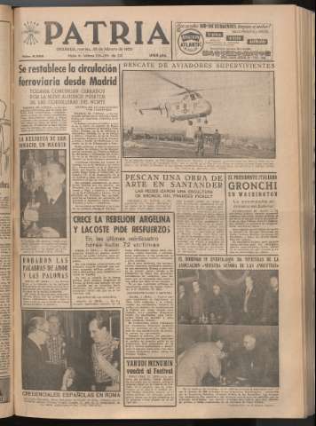 'Patria : diario de Falange Española Tradicionalista y de las J.O.N.S.' - Año XXI Número 6380 - 1956 febrero 28