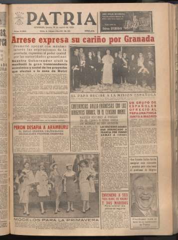 'Patria : diario de Falange Española Tradicionalista y de las J.O.N.S.' - Año XXI Número 6394 - 1956 marzo 15