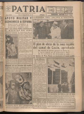 'Patria : diario de Falange Española Tradicionalista y de las J.O.N.S.' - Año XXI Número 6398 - 1956 marzo 20