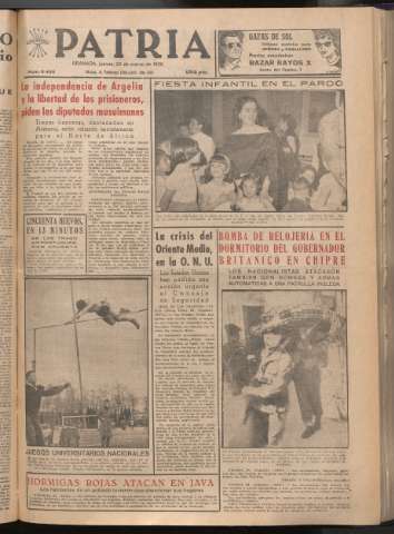'Patria : diario de Falange Española Tradicionalista y de las J.O.N.S.' - Año XXI Número 6400 - 1956 marzo 22