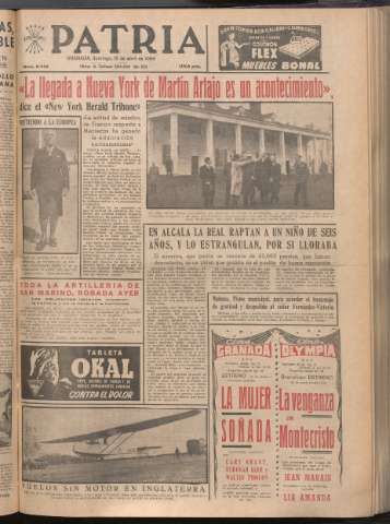 'Patria : diario de Falange Española Tradicionalista y de las J.O.N.S.' - Año XXI Número 6419 - 1956 abril 15