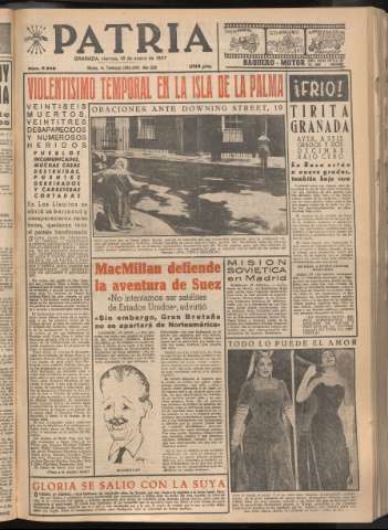 'Patria : diario de Falange Española Tradicionalista y de las J.O.N.S.' - Año XXII Número 6642 - 1957 enero 18