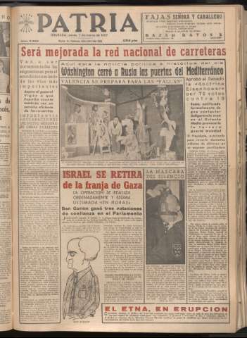 'Patria : diario de Falange Española Tradicionalista y de las J.O.N.S.' - Año XXII Número 6683 - 1957 marzo 7