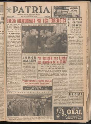 'Patria : diario de Falange Española Tradicionalista y de las J.O.N.S.' - Año XXII Número 6686 - 1957 marzo 10