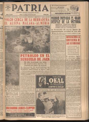'Patria : diario de Falange Española Tradicionalista y de las J.O.N.S.' - Año XXII Número 6698 - 1957 marzo 24