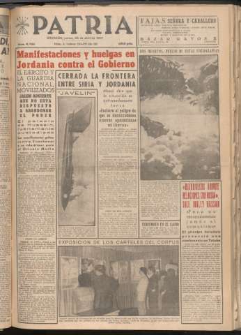 'Patria : diario de Falange Española Tradicionalista y de las J.O.N.S.' - Año XXII Número 6724 - 1957 abril 25