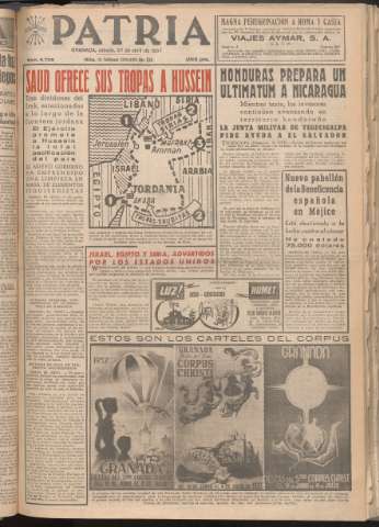 'Patria : diario de Falange Española Tradicionalista y de las J.O.N.S.' - Año XXII Número 6726 - 1957 abril 27