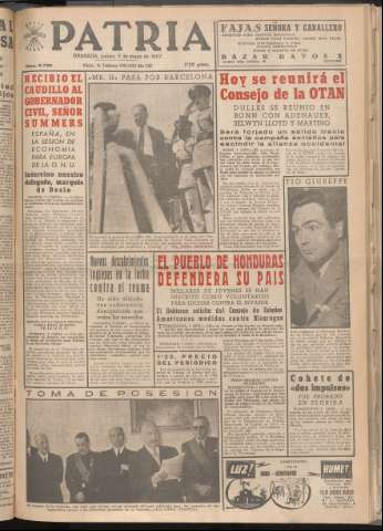 'Patria : diario de Falange Española Tradicionalista y de las J.O.N.S.' - Año XXII Número 6730 - 1957 mayo 2