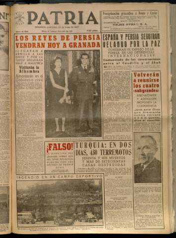 'Patria : diario de Falange Española Tradicionalista y de las J.O.N.S.' - Año XXII Número 6753 - 1957 mayo 29