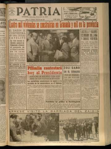 'Patria : diario de Falange Española Tradicionalista y de las J.O.N.S.' - Año XXII Número 6759 - 1957 junio 5