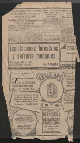 'Patria : diario de Falange Española Tradicionalista y de las J.O.N.S.' - Año XI Número 2824 - 1946 enero 1 pag. 2