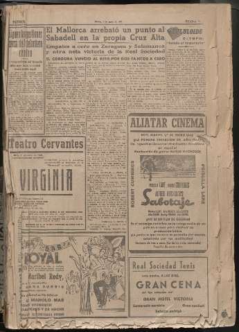 'Patria : diario de Falange Española Tradicionalista y de las J.O.N.S.' - Año XI Número 2824 - 1946 enero 1 pag. 5