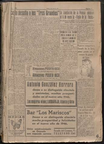 'Patria : diario de Falange Española Tradicionalista y de las J.O.N.S.' - Año XI Número 2824 - 1946 enero 1 pag. 7