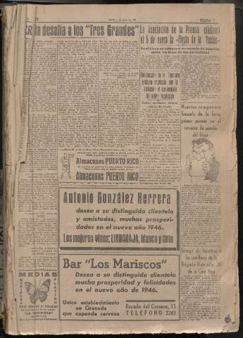 'Patria : diario de Falange Española Tradicionalista y de las J.O.N.S.' - Año XI Número 2824 - 1946 enero 1 pag. 7