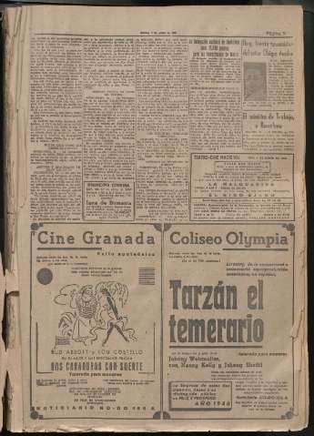 'Patria : diario de Falange Española Tradicionalista y de las J.O.N.S.' - Año XI Número 2824 - 1946 enero 1 pag. 9