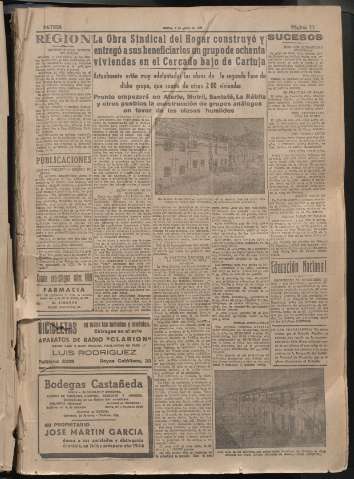 'Patria : diario de Falange Española Tradicionalista y de las J.O.N.S.' - Año XI Número 2824 - 1946 enero 1 pag. 11